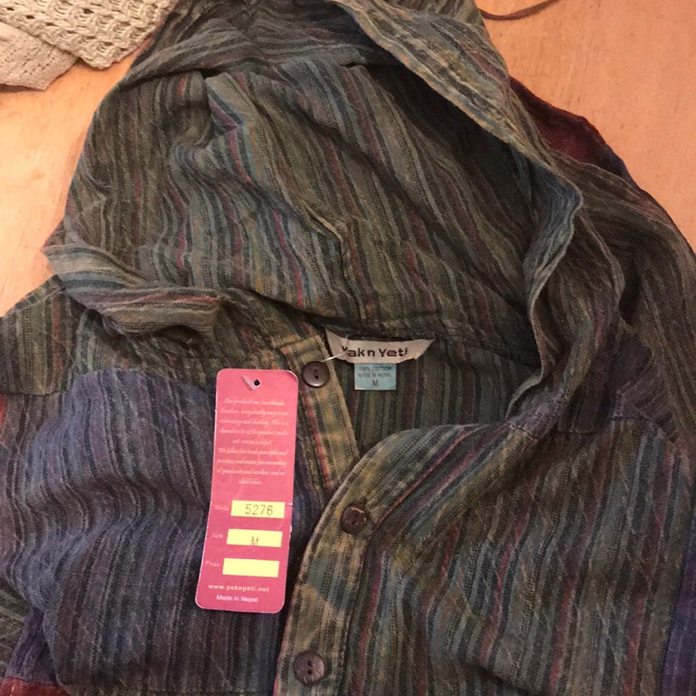 Yak n Yeti hippie hooded shirt, lightweight jacket